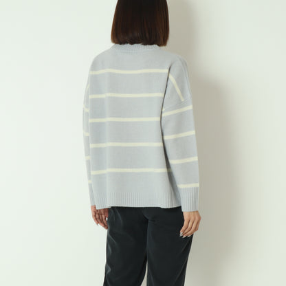 ウォッシャブルウールボーダーニット 80256577