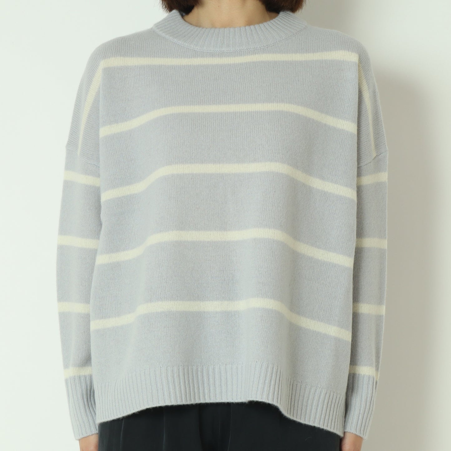 ウォッシャブルウールボーダーニット 80256577