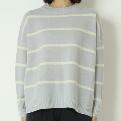 ウォッシャブルウールボーダーニット 80256577