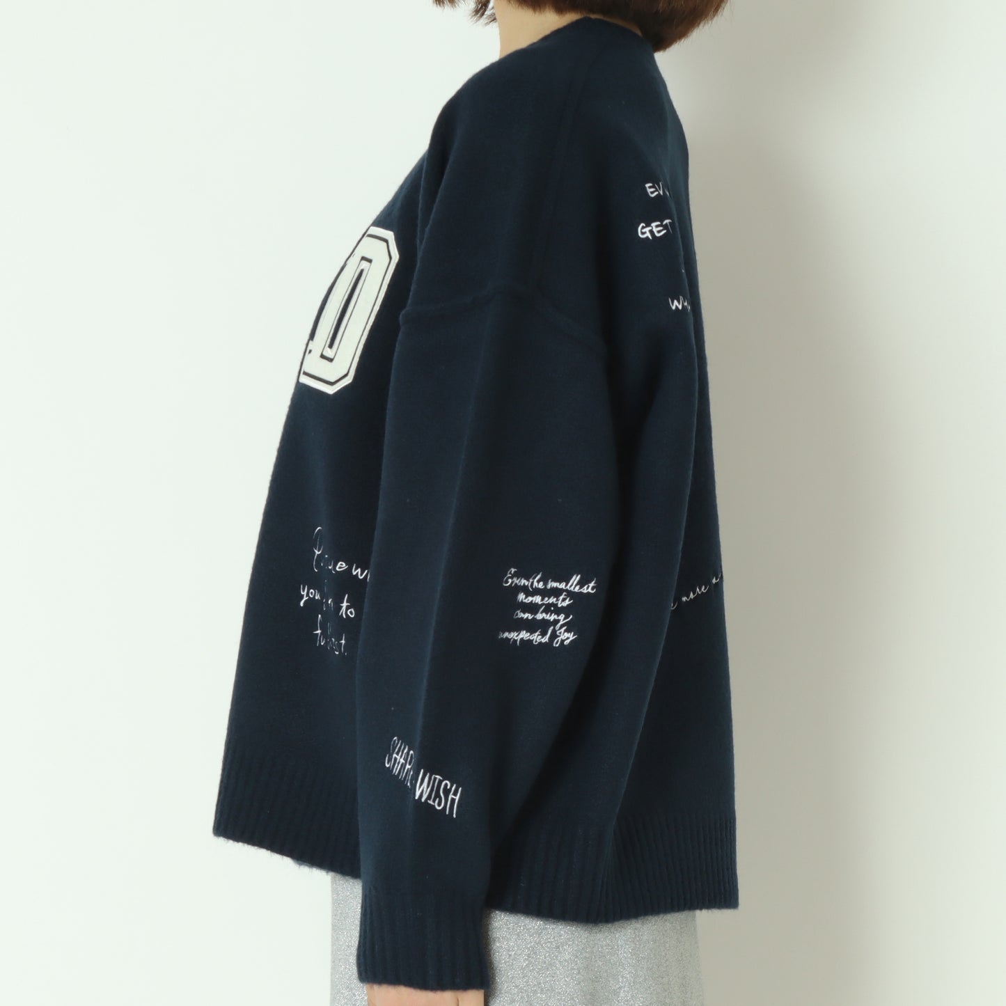 ワッペンデザインニット  80256570