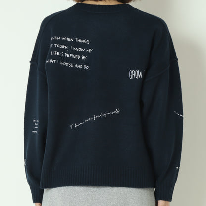 ワッペンデザインニット  80256570