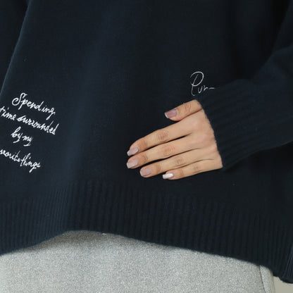 ワッペンデザインニット  80256570