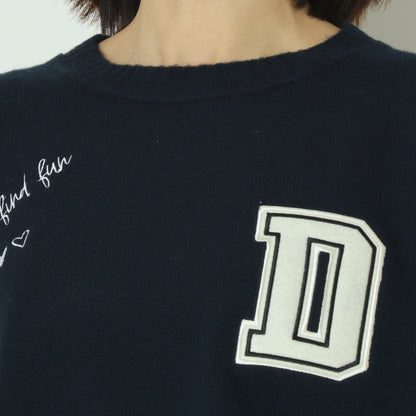 ワッペンデザインニット  80256570