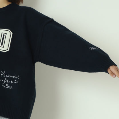 ワッペンデザインニット  80256570