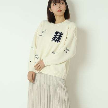 ワッペンデザインニット  80256570