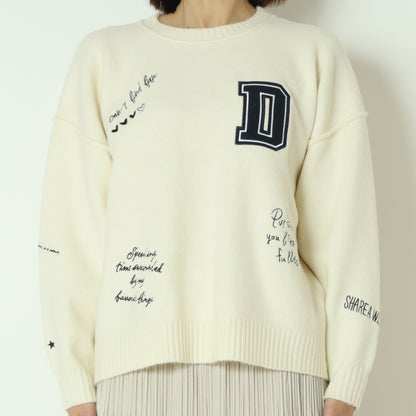 ワッペンデザインニット  80256570