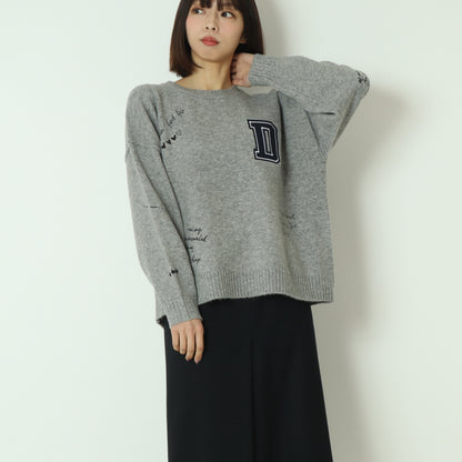 ワッペンデザインニット  80256570