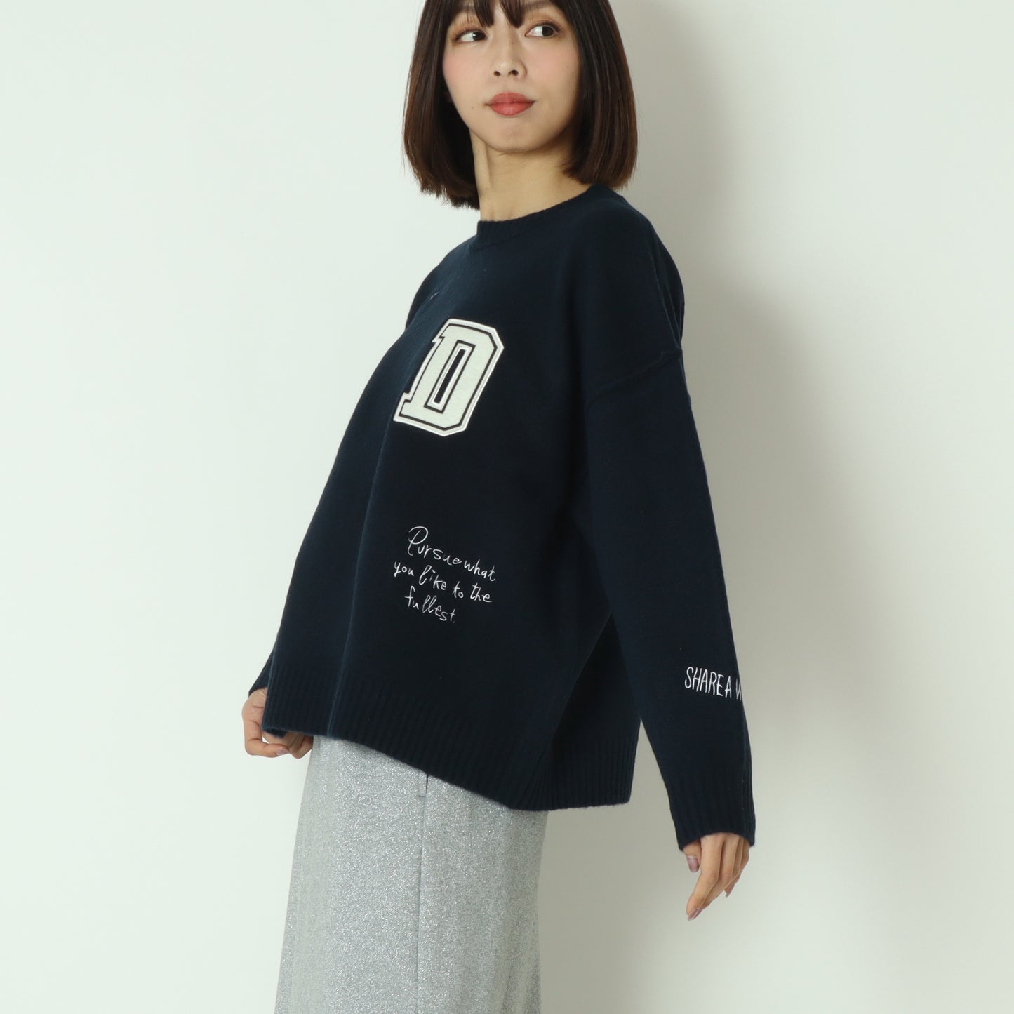 ワッペンデザインニット  80256570