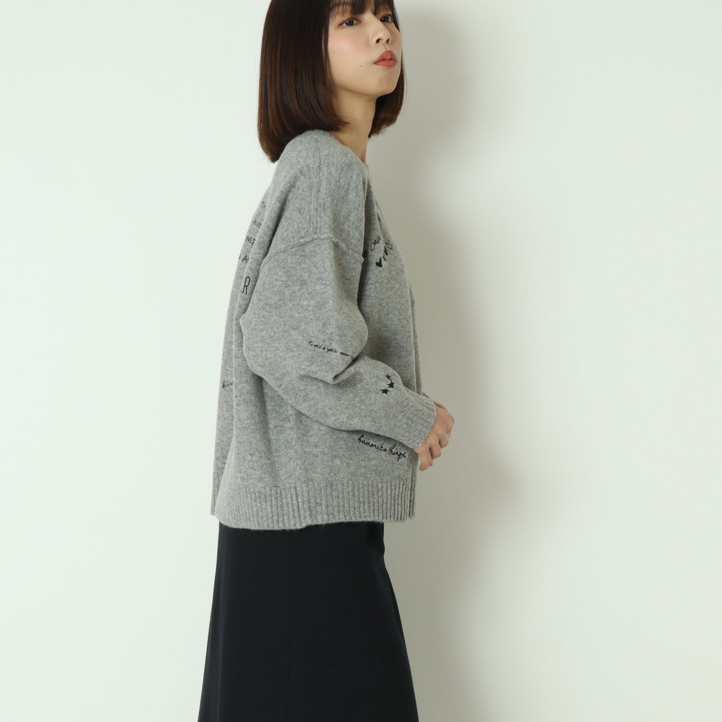 ワッペンデザインニット  80256570