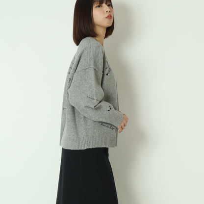 ワッペンデザインニット  80256570