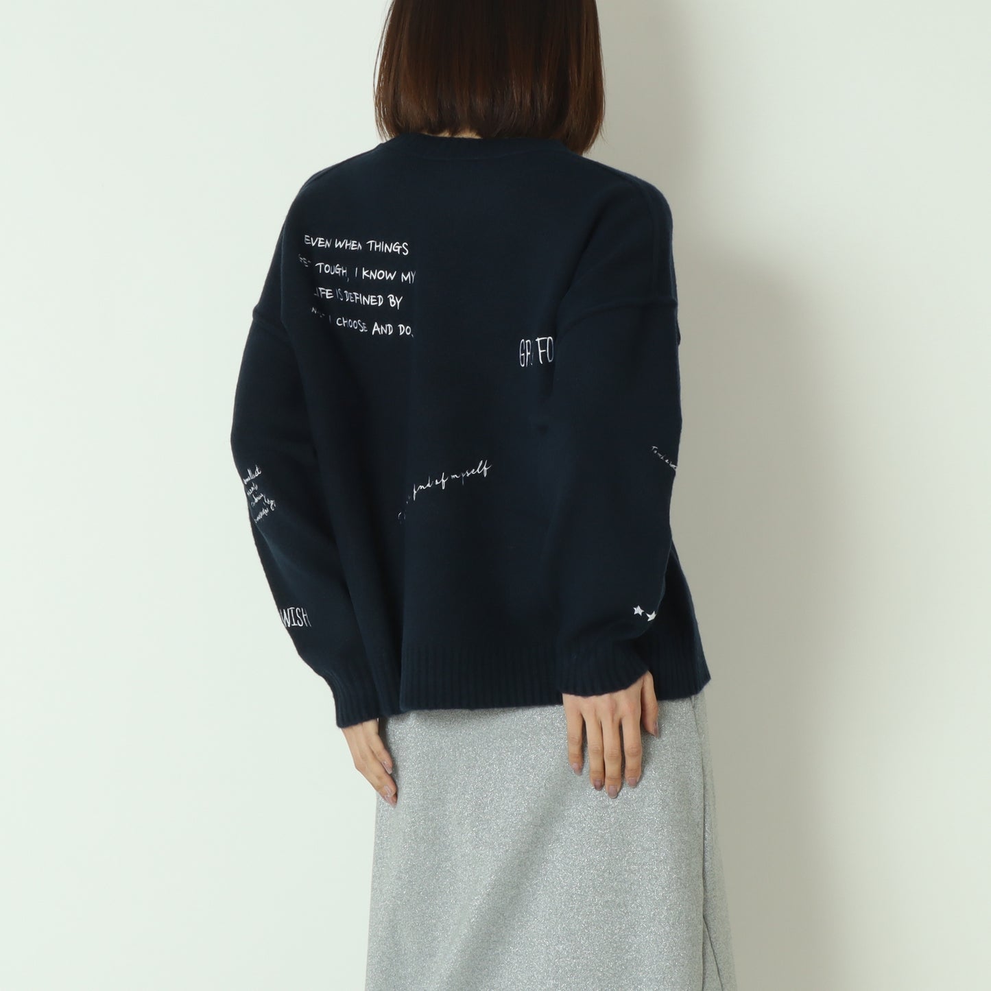 ワッペンデザインニット  80256570