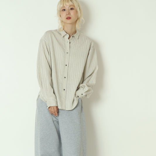 ドビーストライプシャツ  8921030