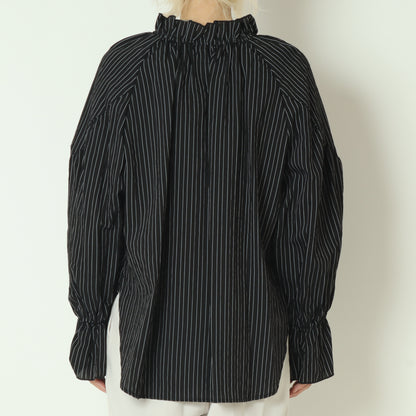 ドビーストライプフリルブラウス  8921031