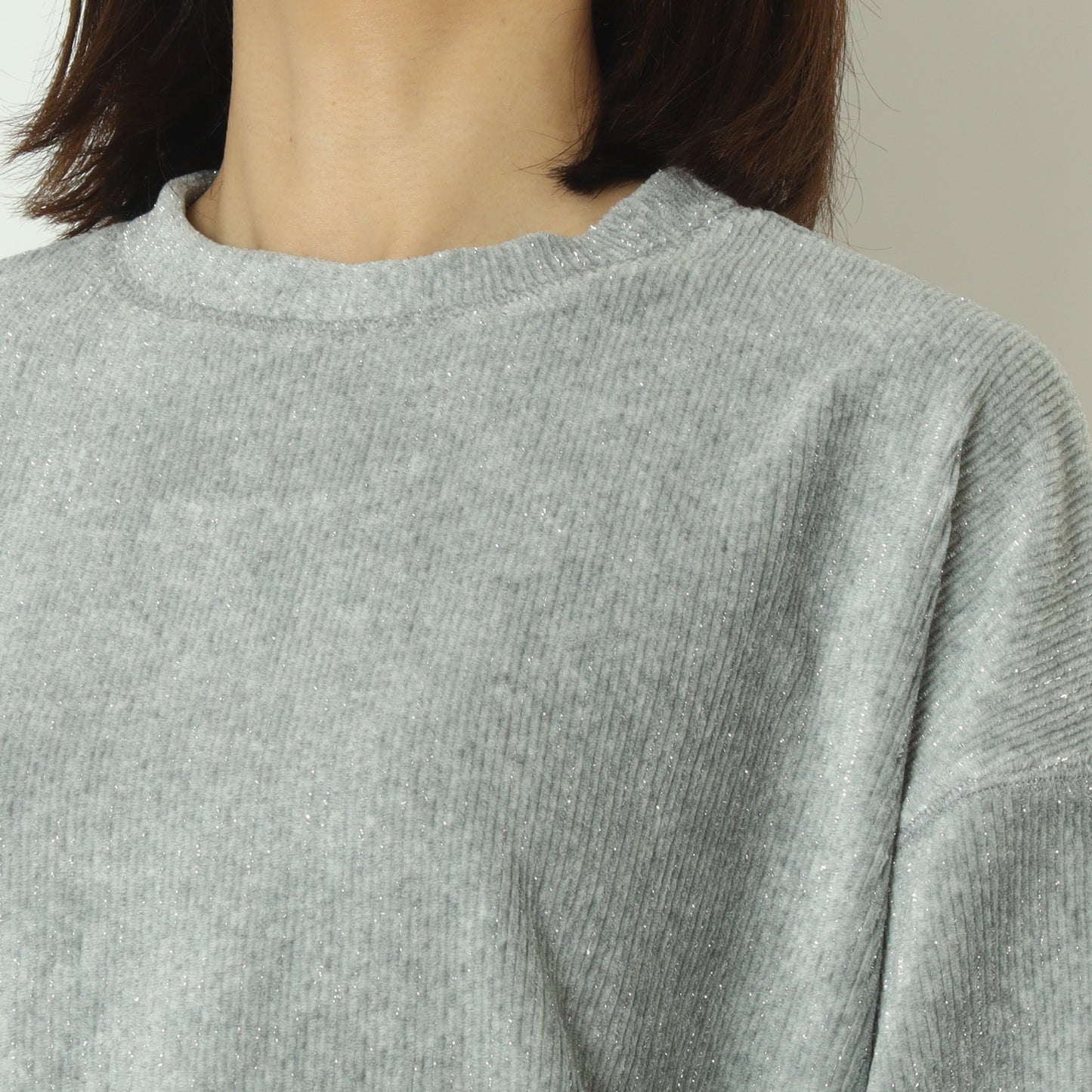 ラメコーデュロイカットソー  8921026