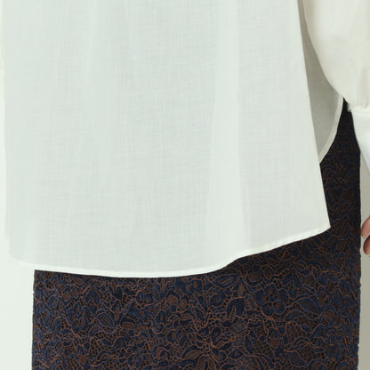 フリルネックシアーブラウス  897476