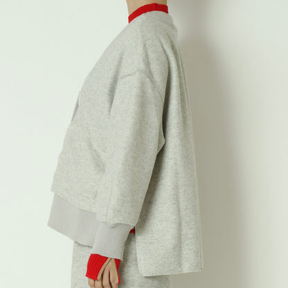 ニット切替メルトンVネックカーディガン　8868375