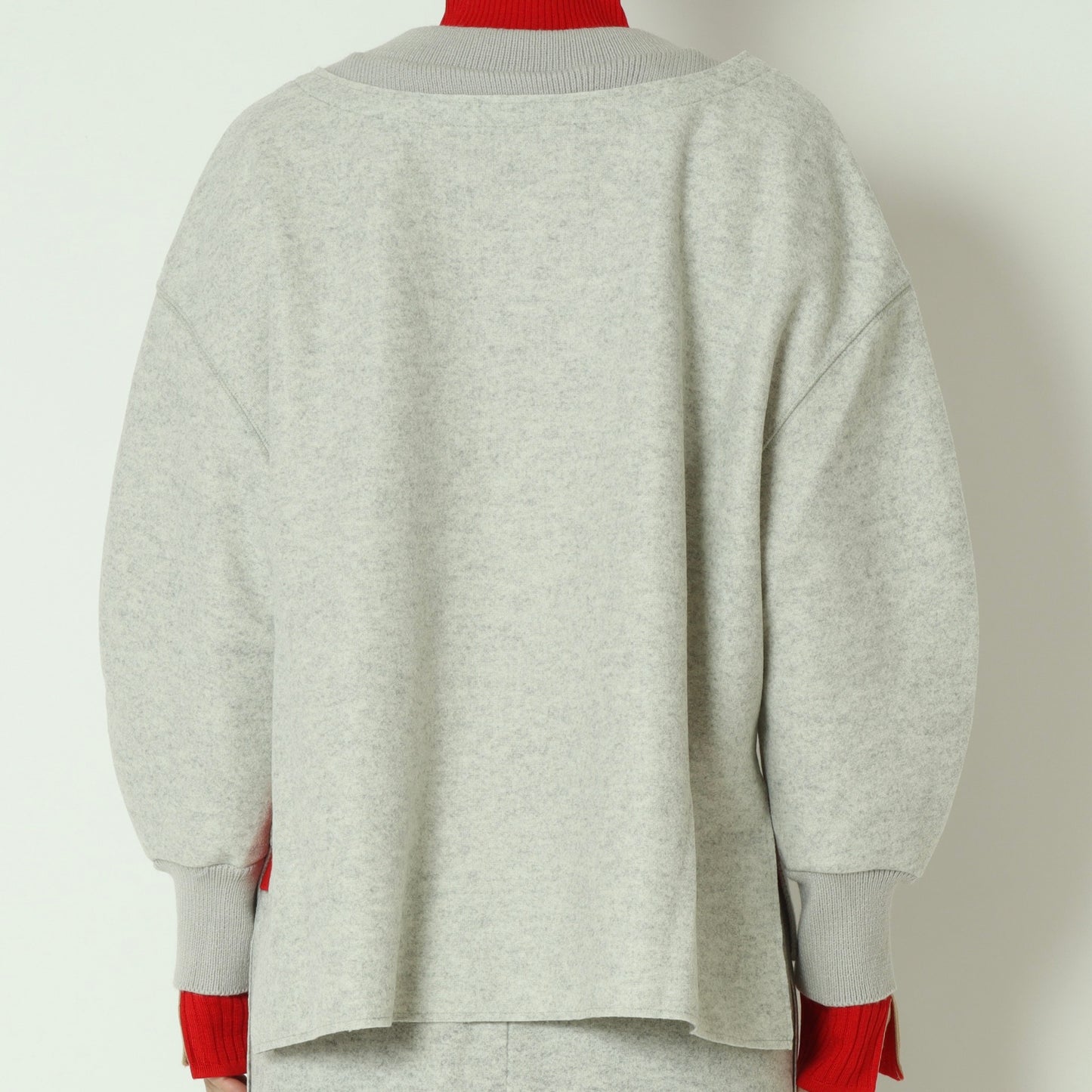 ニット切替メルトンVネックカーディガン　8868375