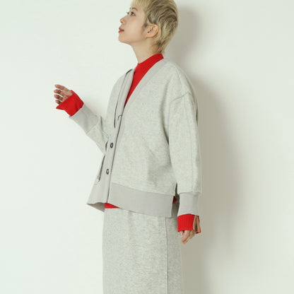 ニット切替メルトンVネックカーディガン　8868375