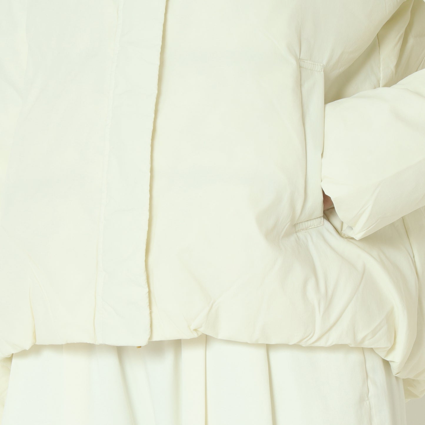 マイクロタフタパフカラーダウンハーフコート 8559211