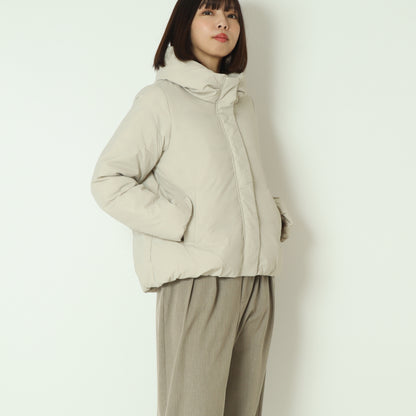 マイクロタフタパフカラーダウンハーフコート 8559211