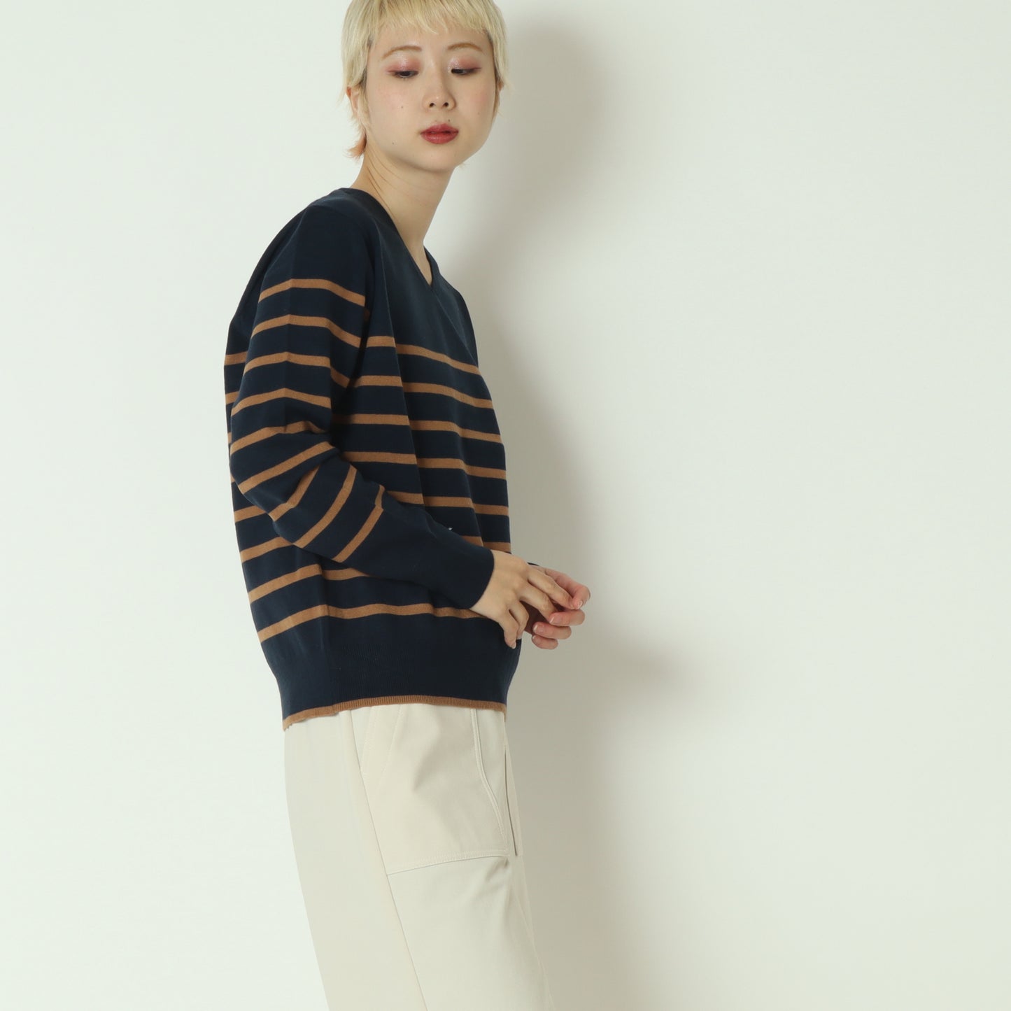 スーパーストレッチVネックプルオーバー   DR252-014