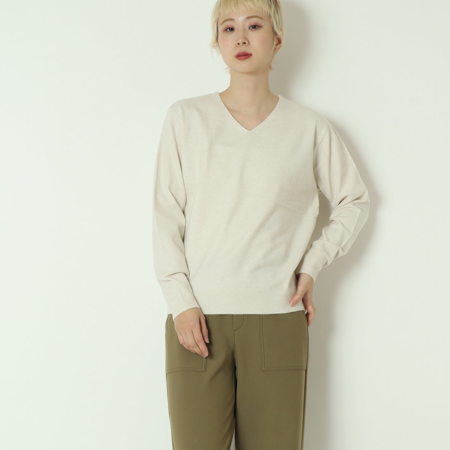スーパーストレッチVネックプルオーバー   DR252-014