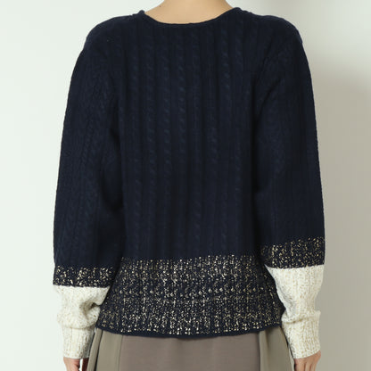 箔コーティングVネックプルオーバー 255CW0474