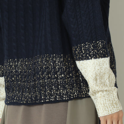 箔コーティングVネックプルオーバー 255CW0474