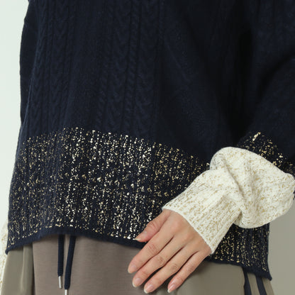 箔コーティングVネックプルオーバー 255CW0474