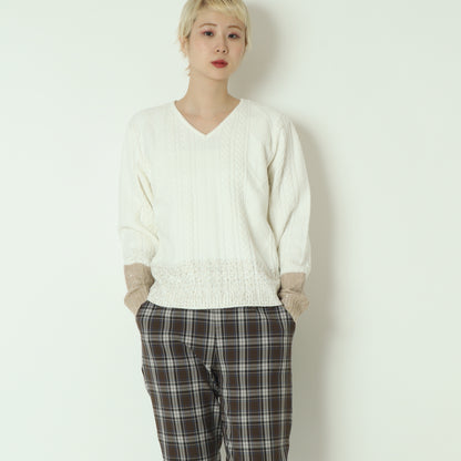 箔コーティングVネックプルオーバー 255CW0474
