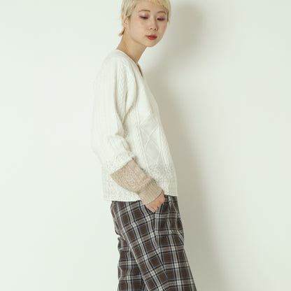 箔コーティングVネックプルオーバー 255CW0474