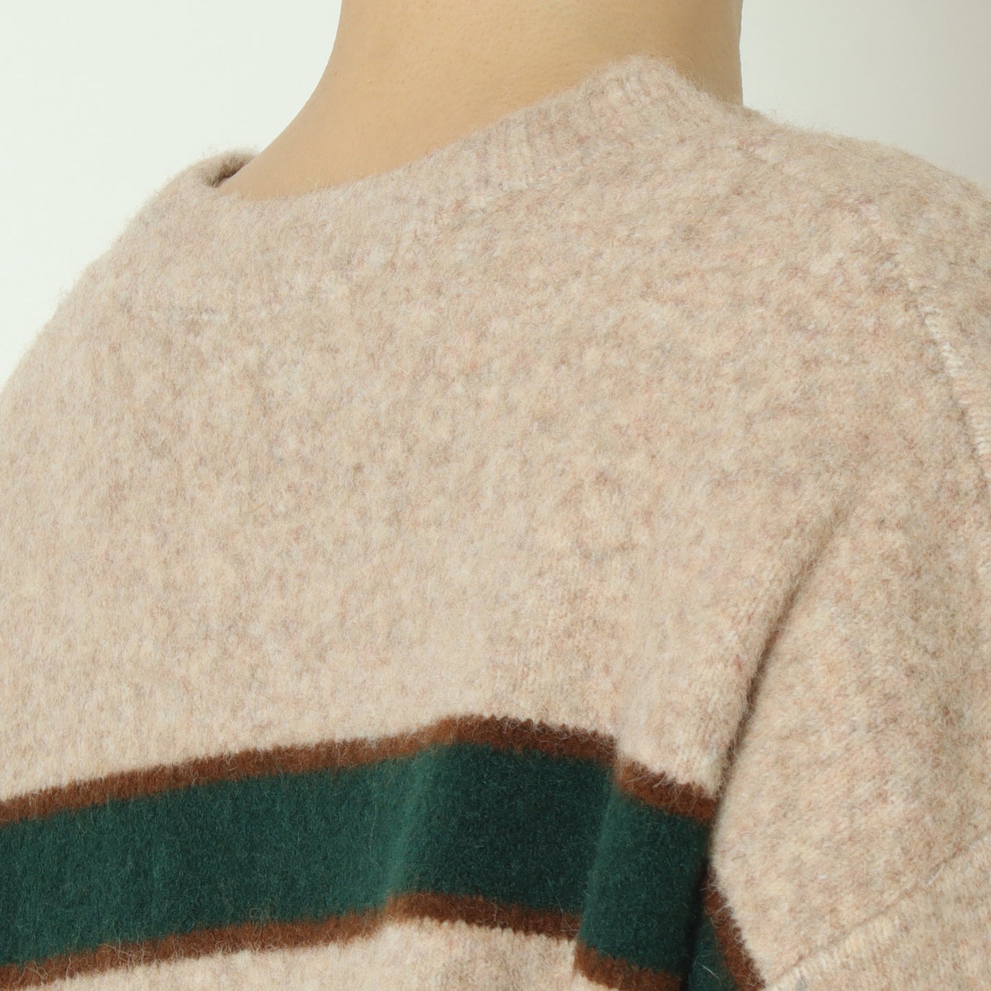 ウール混マルチボーダーニット 255LW0465