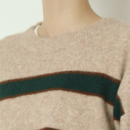 ウール混マルチボーダーニット 255LW0465