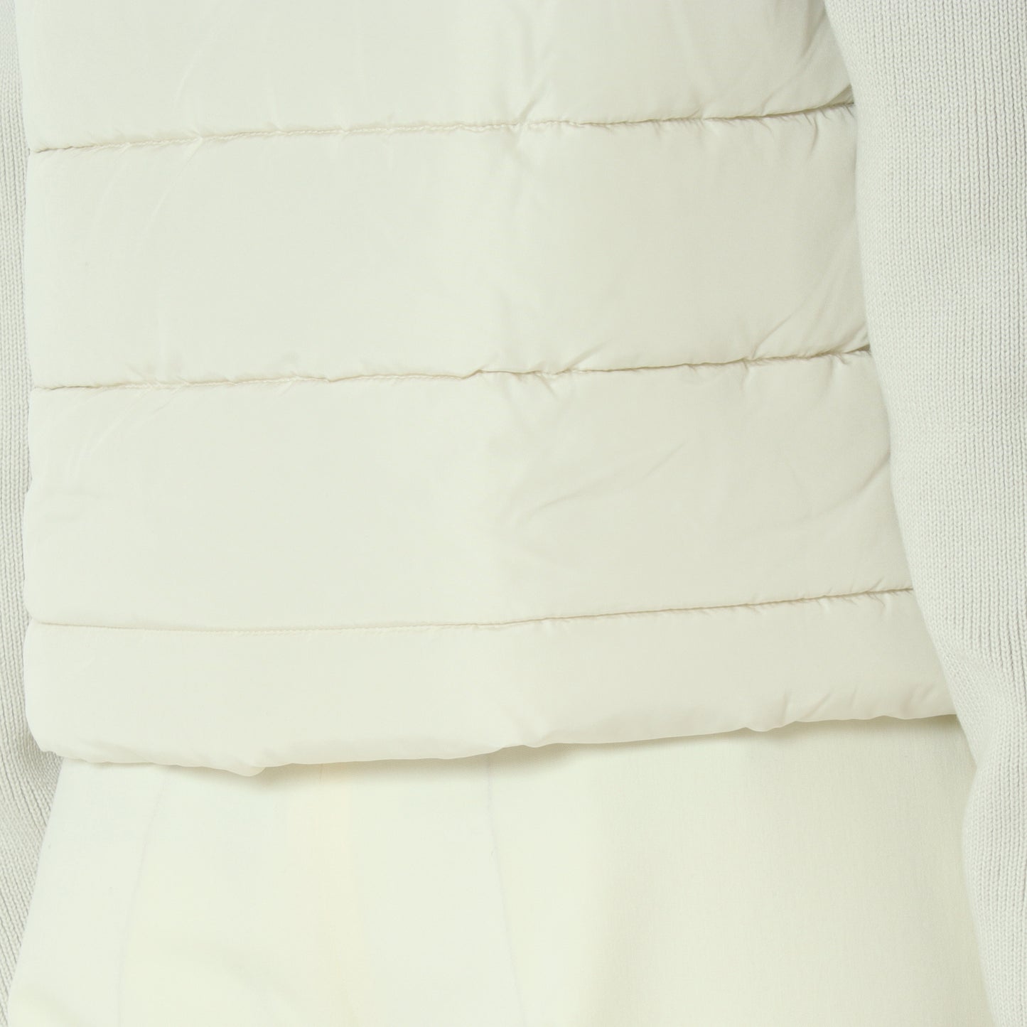 中綿×ニット切替ノーカラージャケット  DR252-012