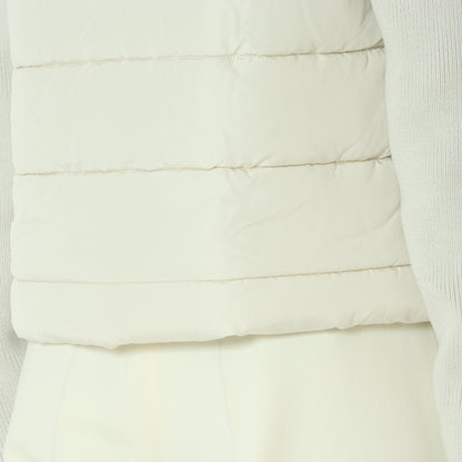 中綿×ニット切替ノーカラージャケット  DR252-012