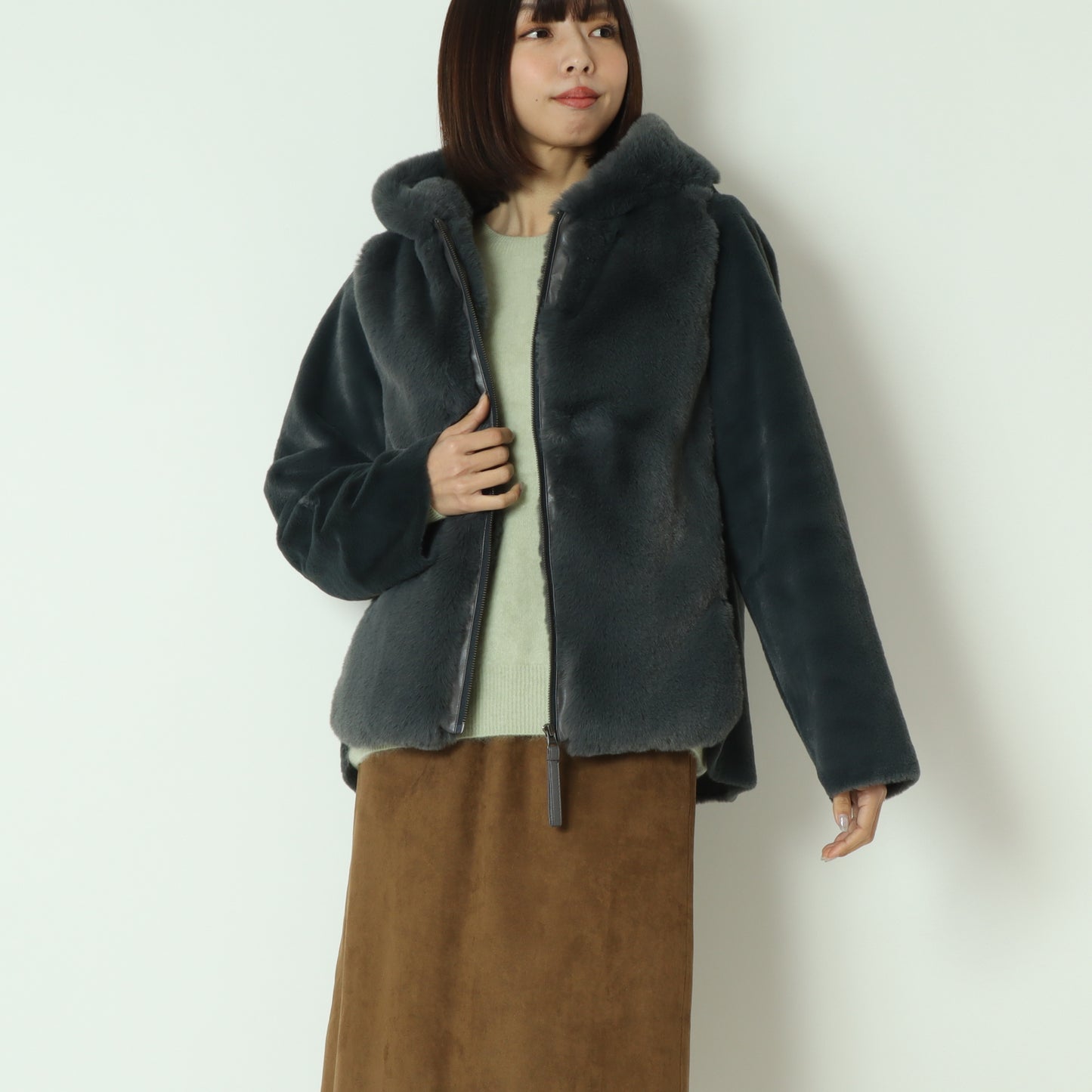 エコファー×ムートンジャケット DR252-008