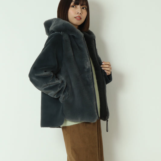 エコファー×ムートンジャケット DR252-008