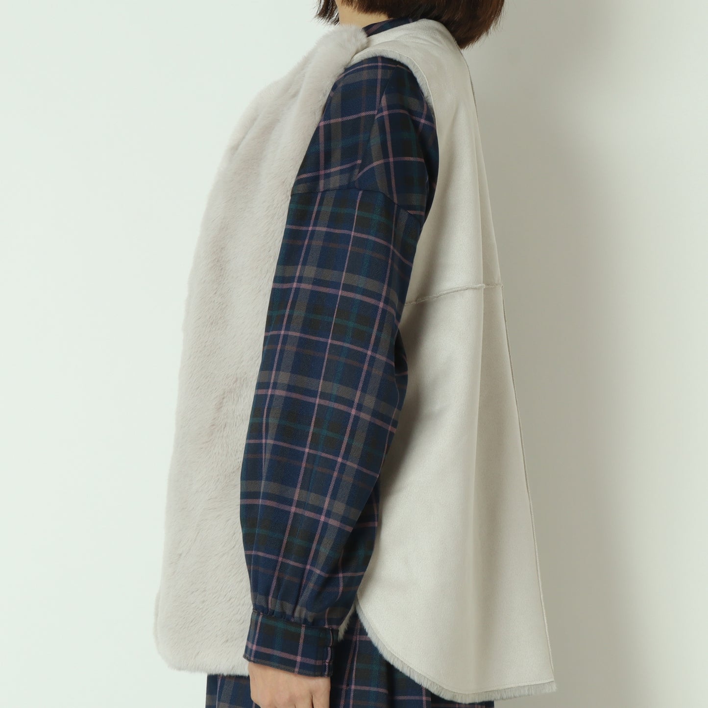 エコファー×ムートンベスト DR252-007