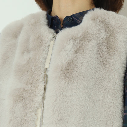 エコファー×ムートンベスト DR252-007