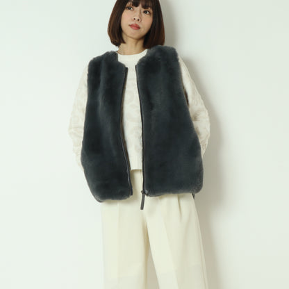 エコファー×ムートンベスト DR252-007