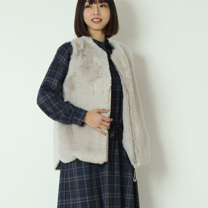 エコファー×ムートンベスト DR252-007