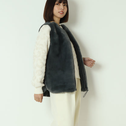 エコファー×ムートンベスト DR252-007