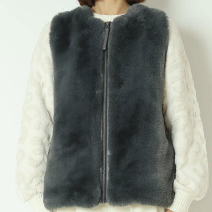 エコファー×ムートンベスト DR252-007