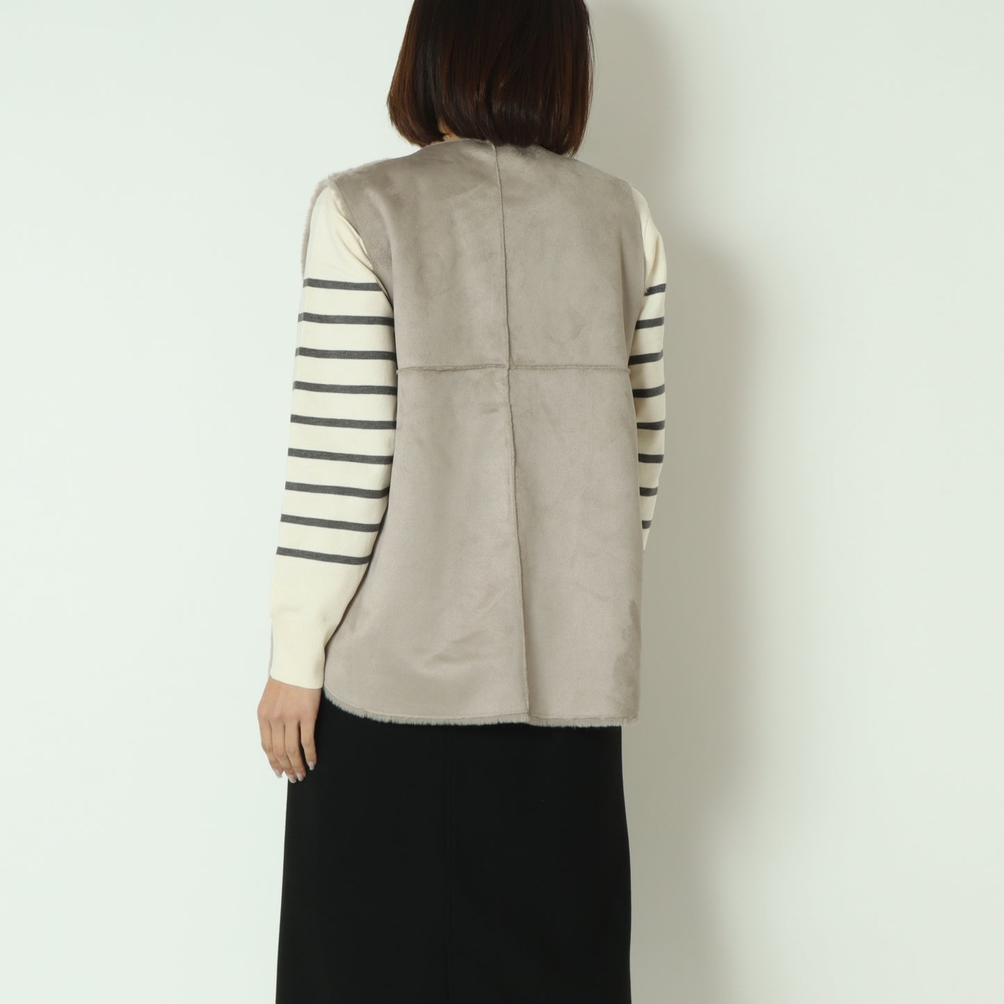 エコファー×ムートンベスト DR252-007