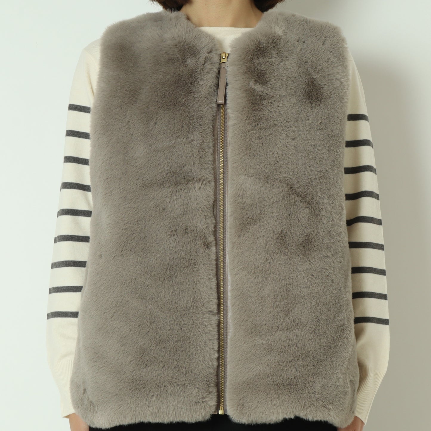 エコファー×ムートンベスト DR252-007