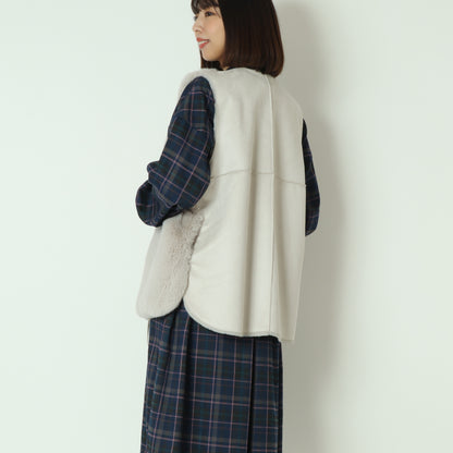 エコファー×ムートンベスト DR252-007