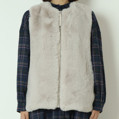 エコファー×ムートンベスト DR252-007