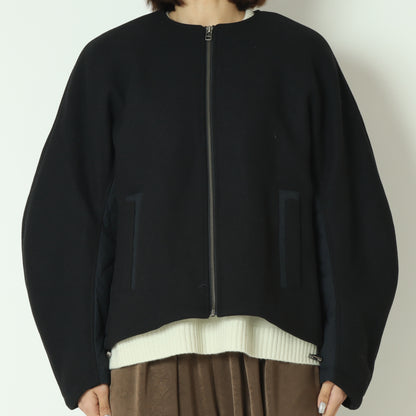 ウール×ピュアダウンノーカラージャケット DR252-006