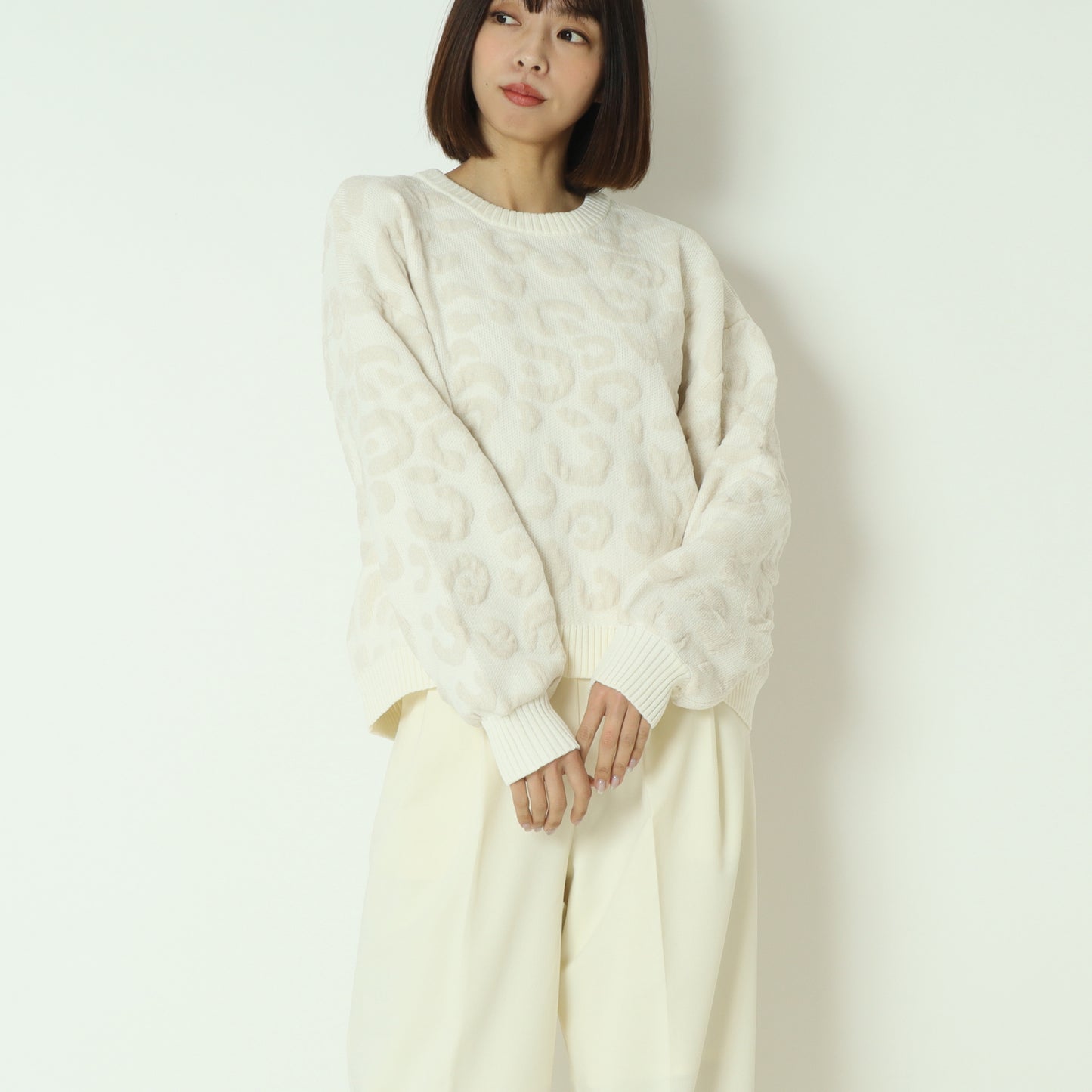 レオパードジャガードモールプルオーバー　DR252-013