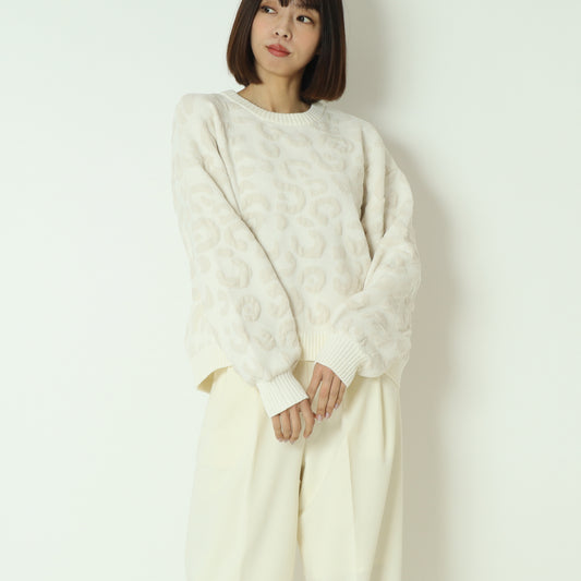 レオパードジャガードモールプルオーバー　DR252-013